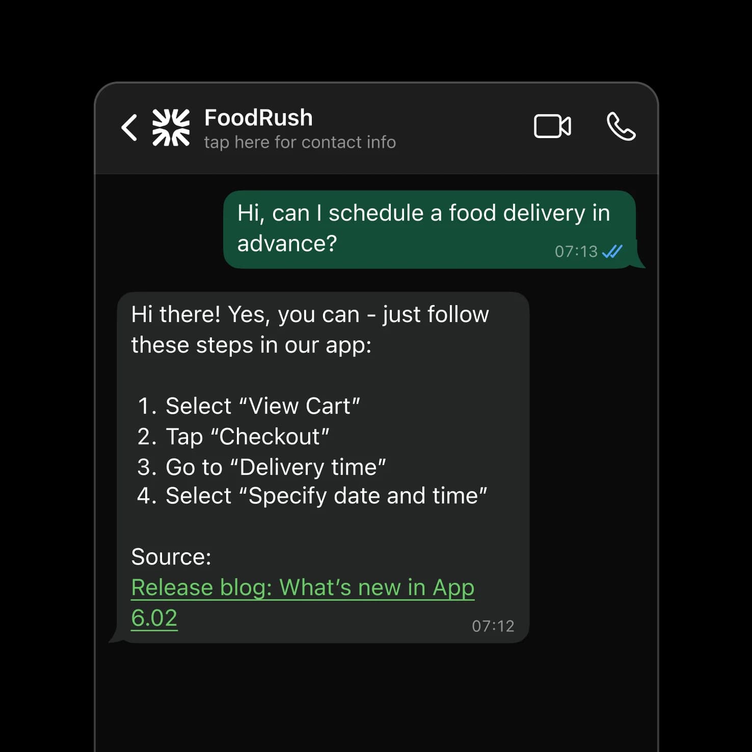 Fin over WhatsApp & SMS