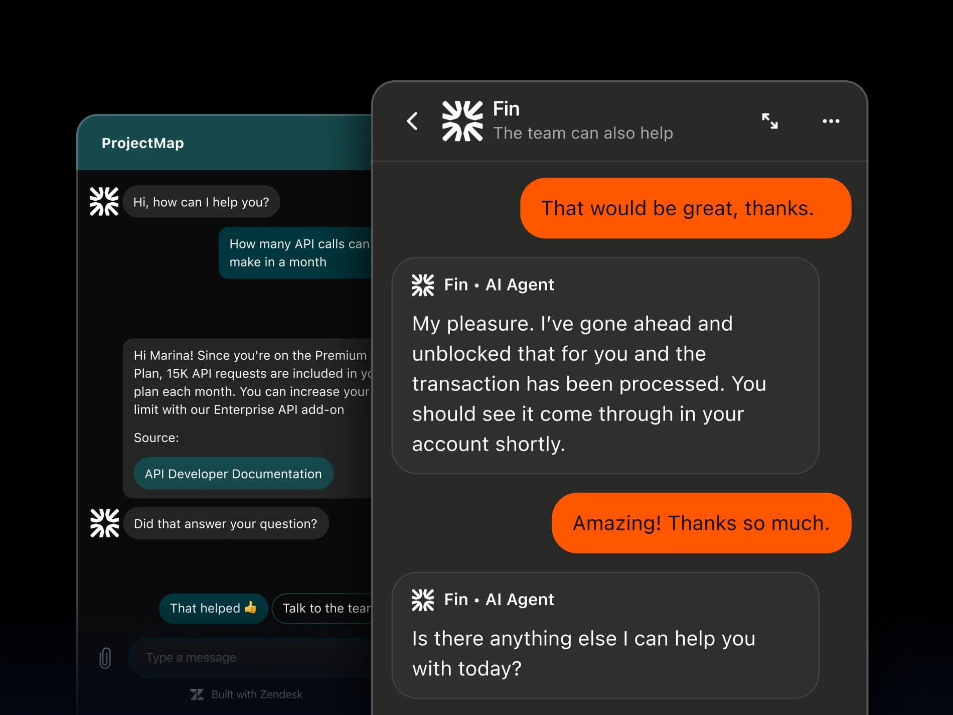 Fin over live chat