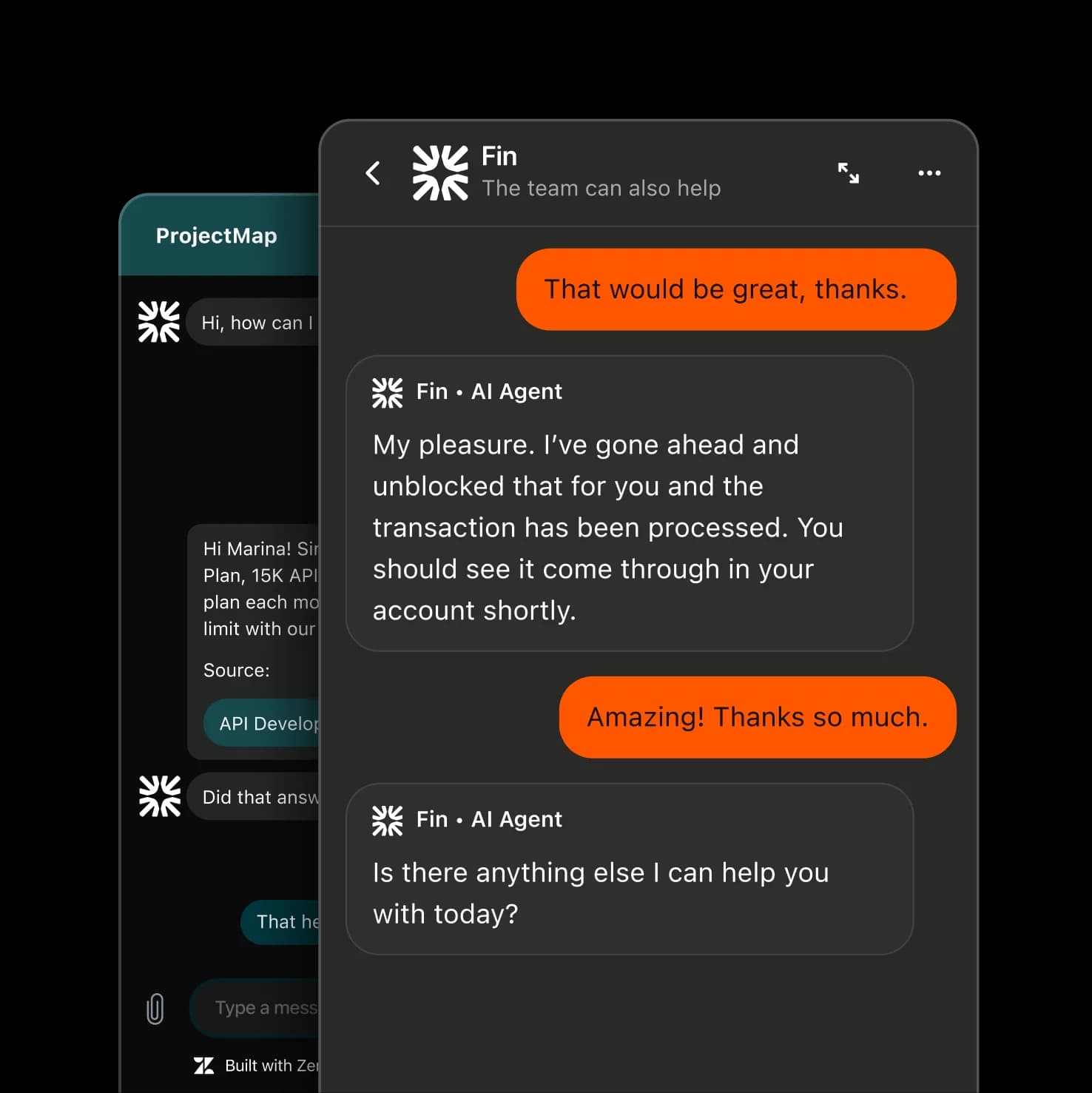 Fin over live chat