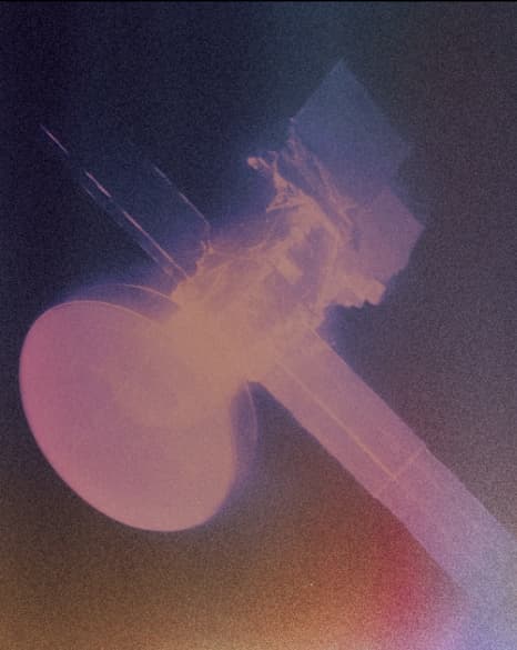 Decorative image depicting Fin as a satellite in space
