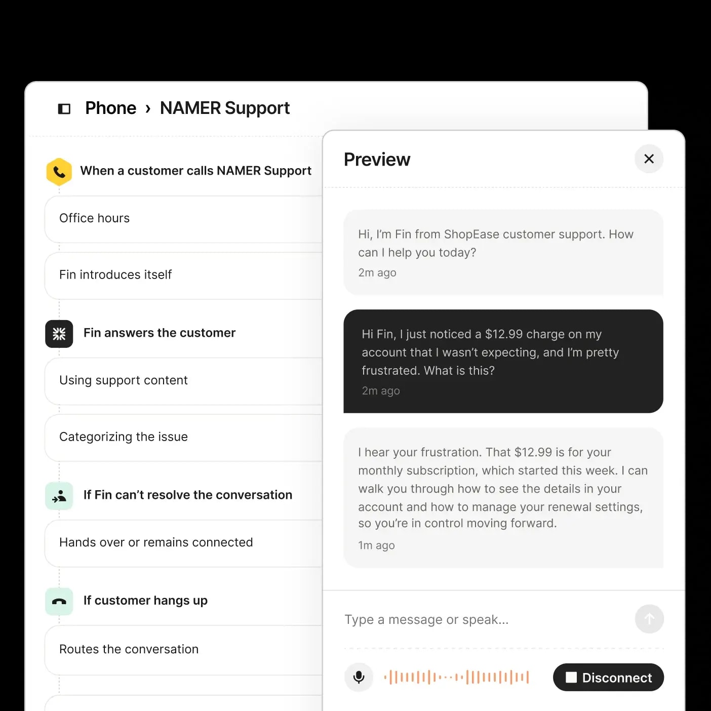 Fin Voice Sandbox Preview