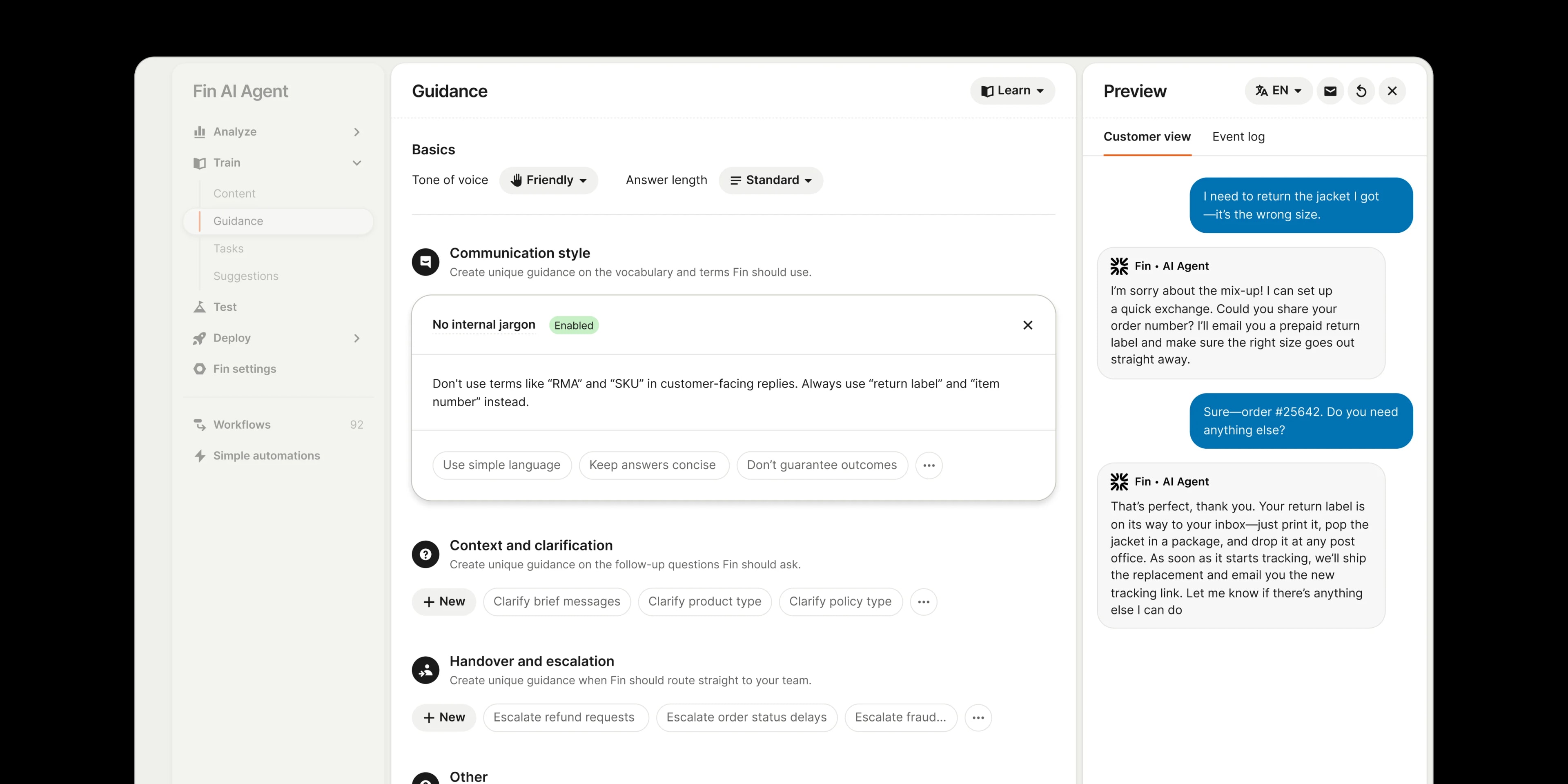 Fin is built for complexity, not just order tracking.