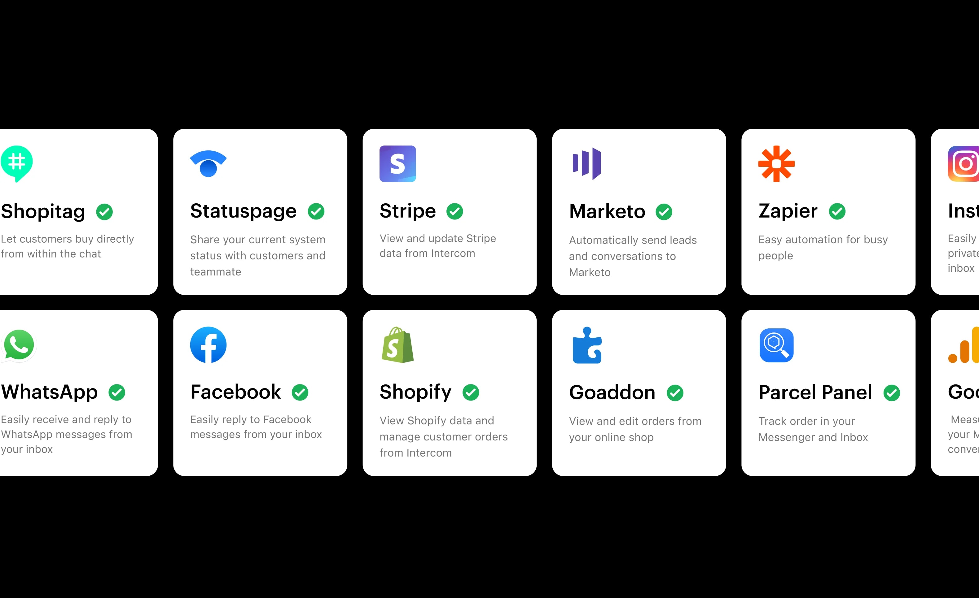 Visual of no-code connectors integrating Fin with Shopify, Stripe, and internal tools