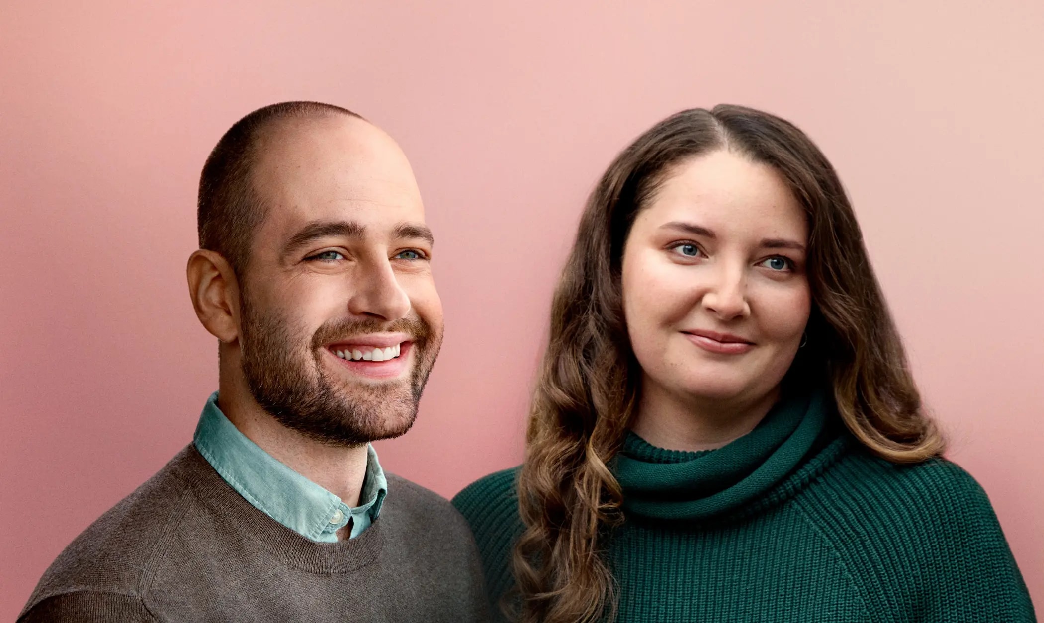 A thumbnail showing the first frame of the 'Transparency & trust: Why Clay chose Fin AI Agent' video, which features two of Clay's employees on a pink backdrop