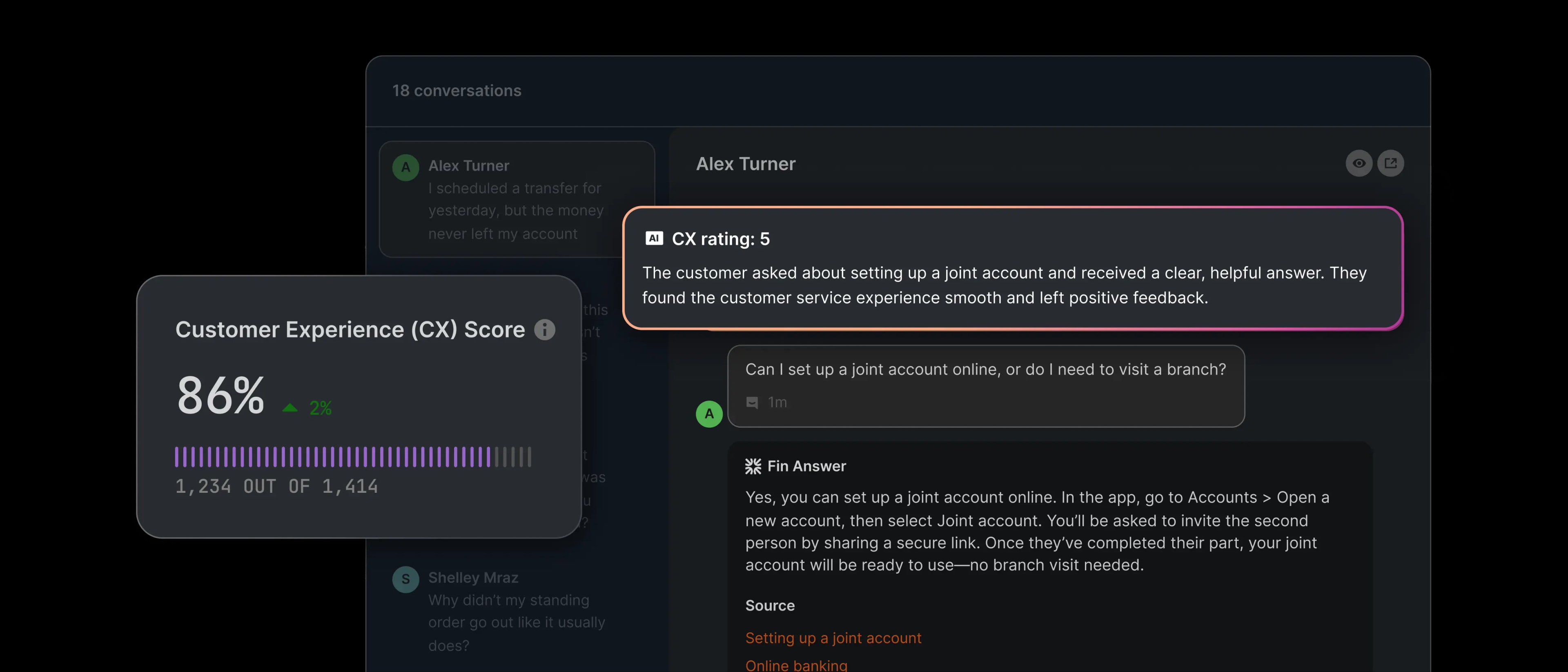 Customer experience score