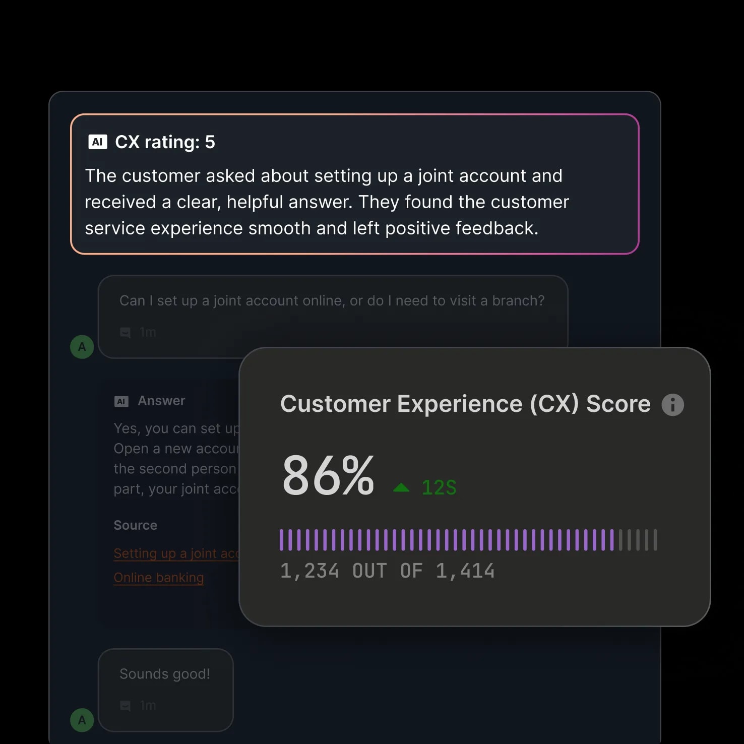 Customer experience score