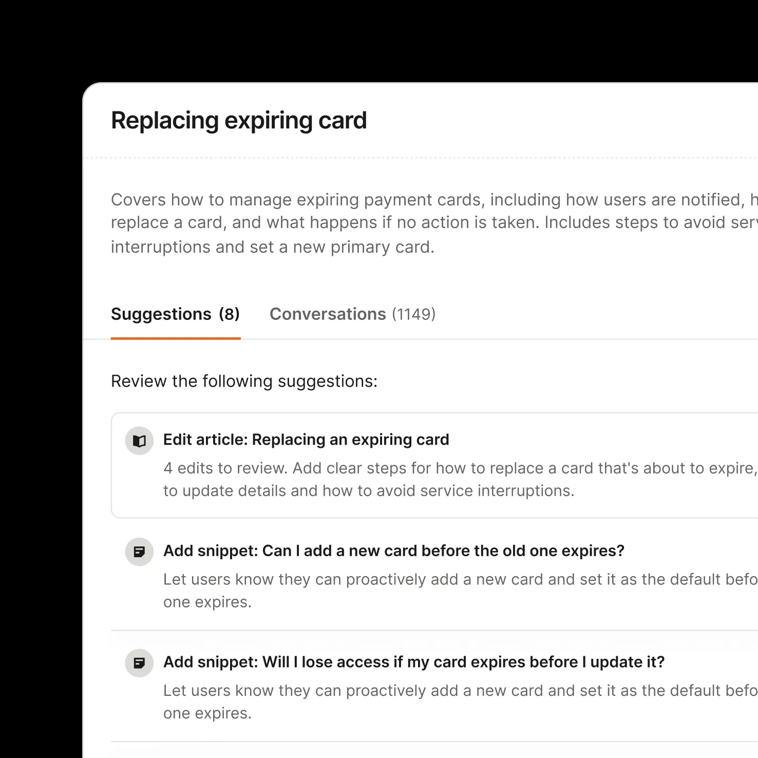 Optimize Dashboard AI Powered Suggestions