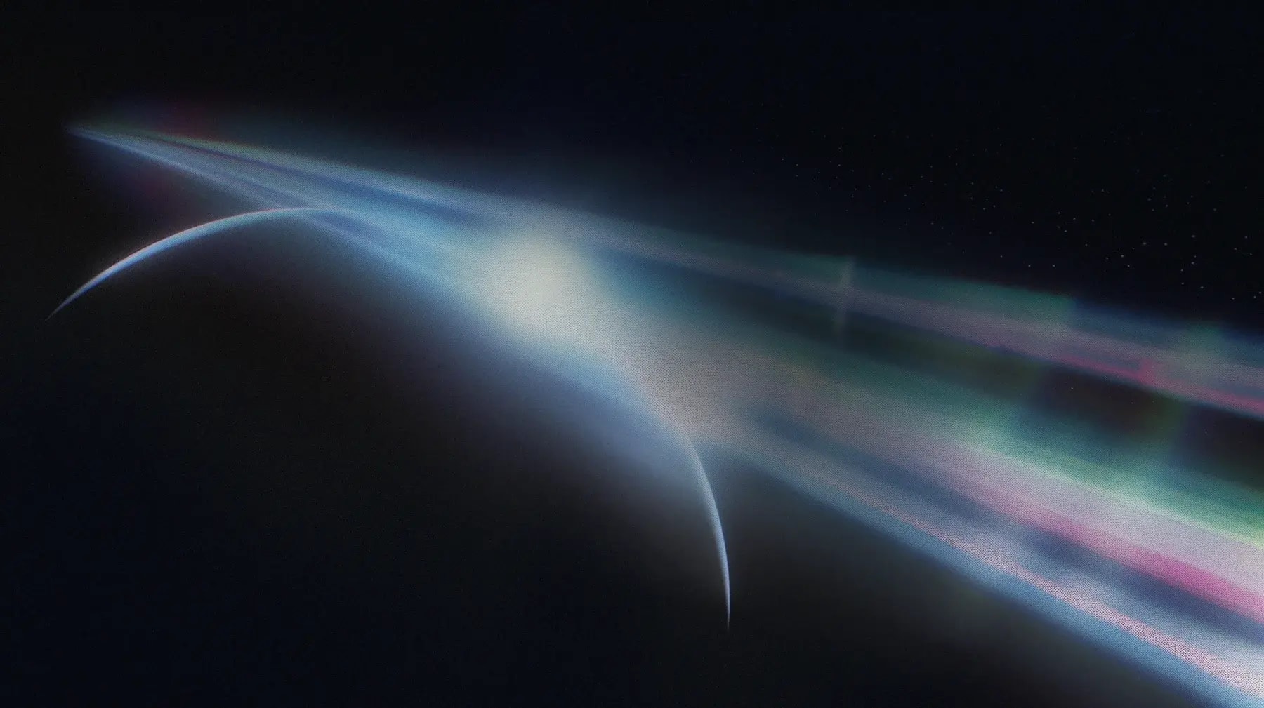 A decorative background depicting a solar flare in space