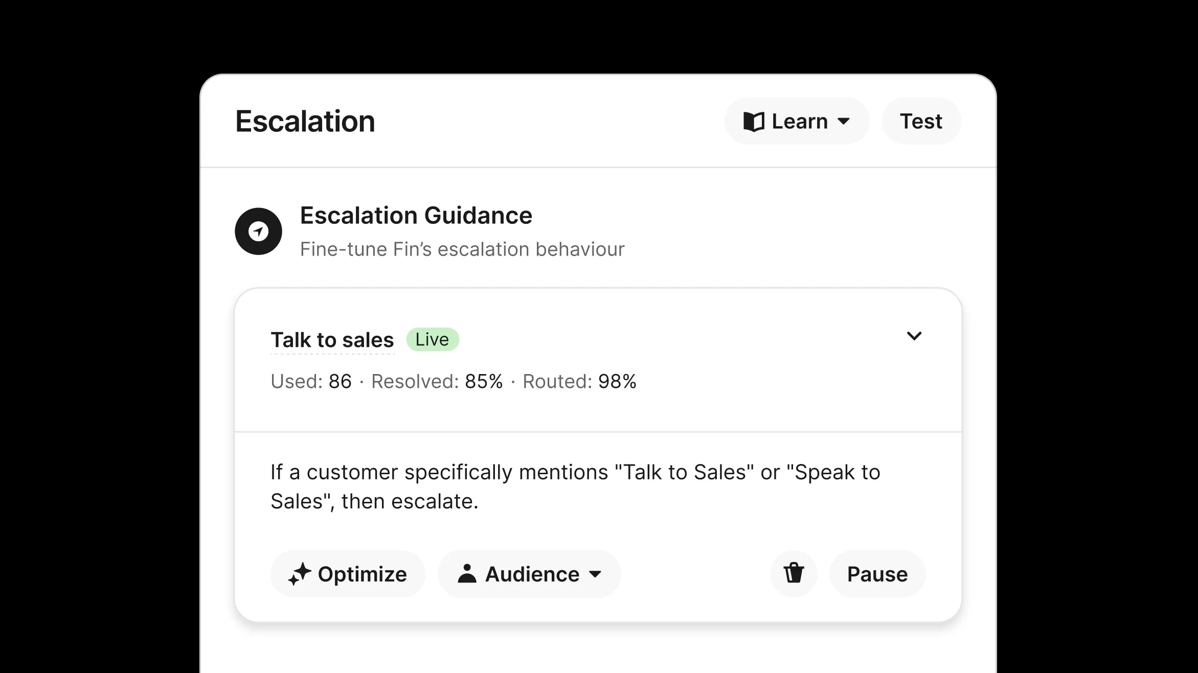 Tell Fin when to escalate