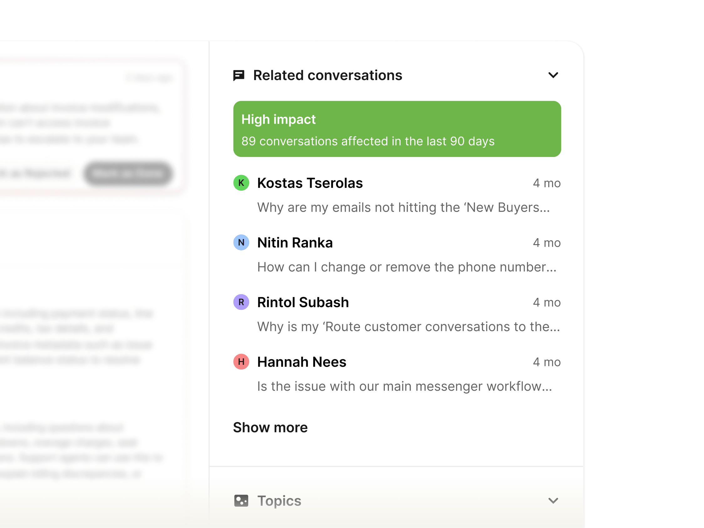 Prioritized recommendations ranked by potential impact