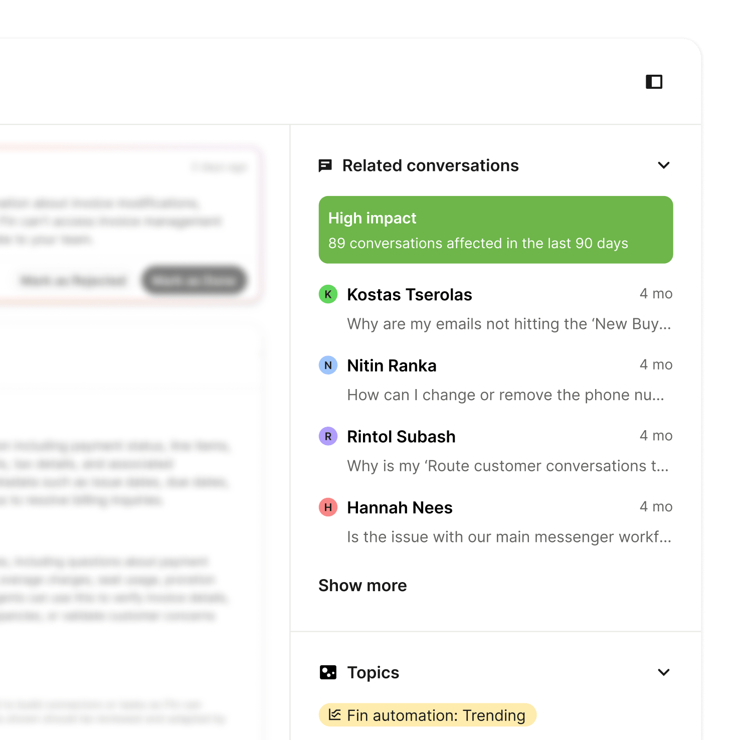 Prioritized recommendations ranked by potential impact