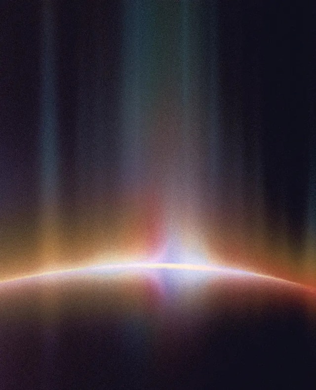 A decorative background depicting a solar flare in space