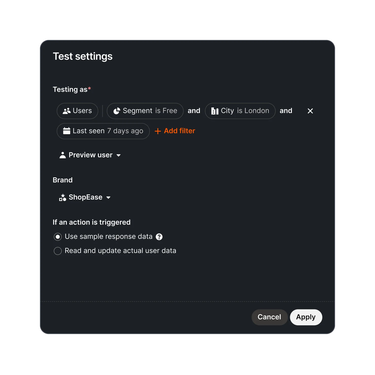 Audience testing
