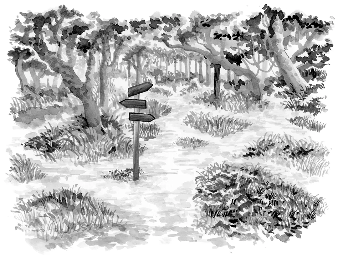 An illustration depicting the old way of doing things.