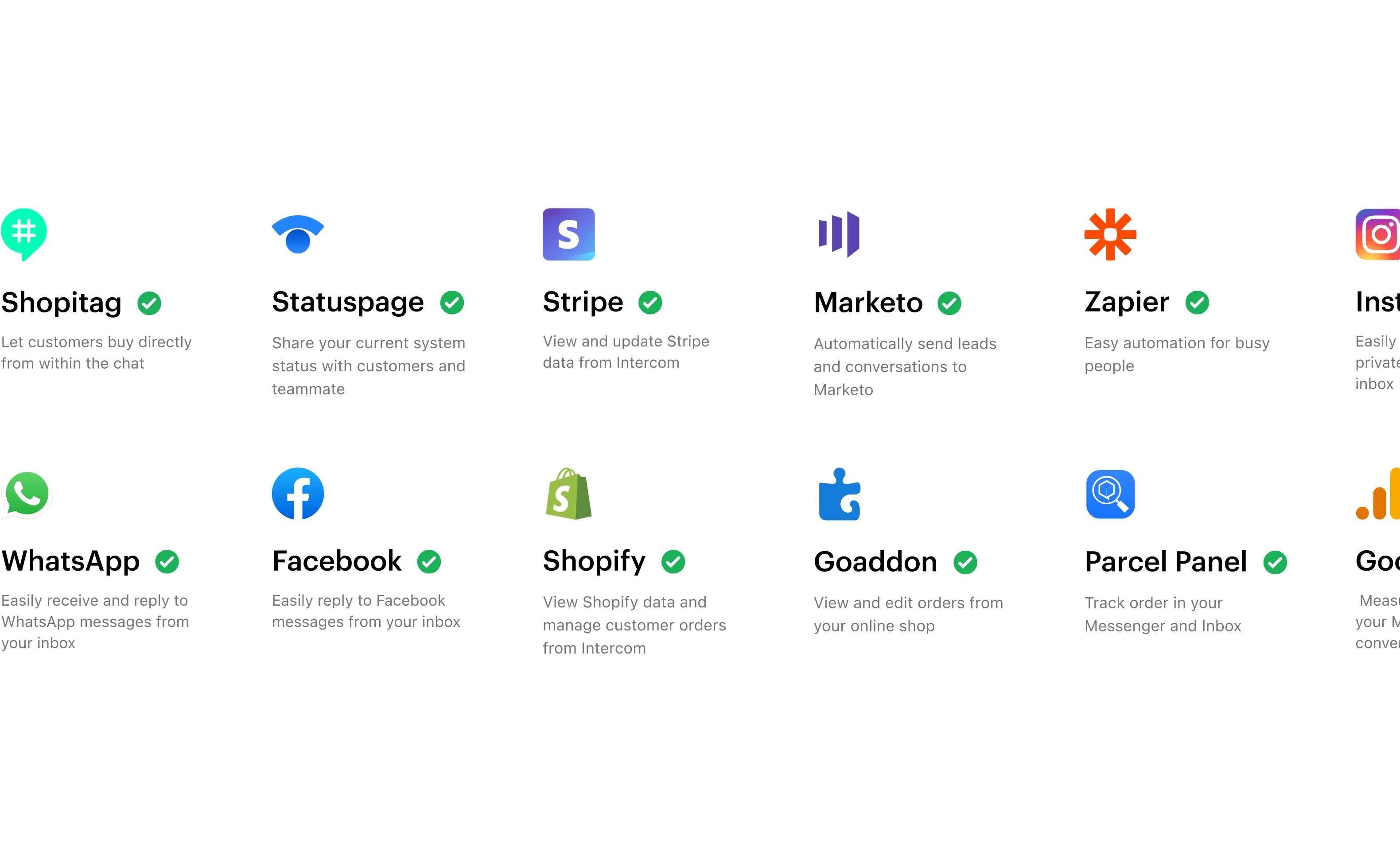 Visual of no-code connectors integrating Fin with Shopify, Stripe, and internal tools