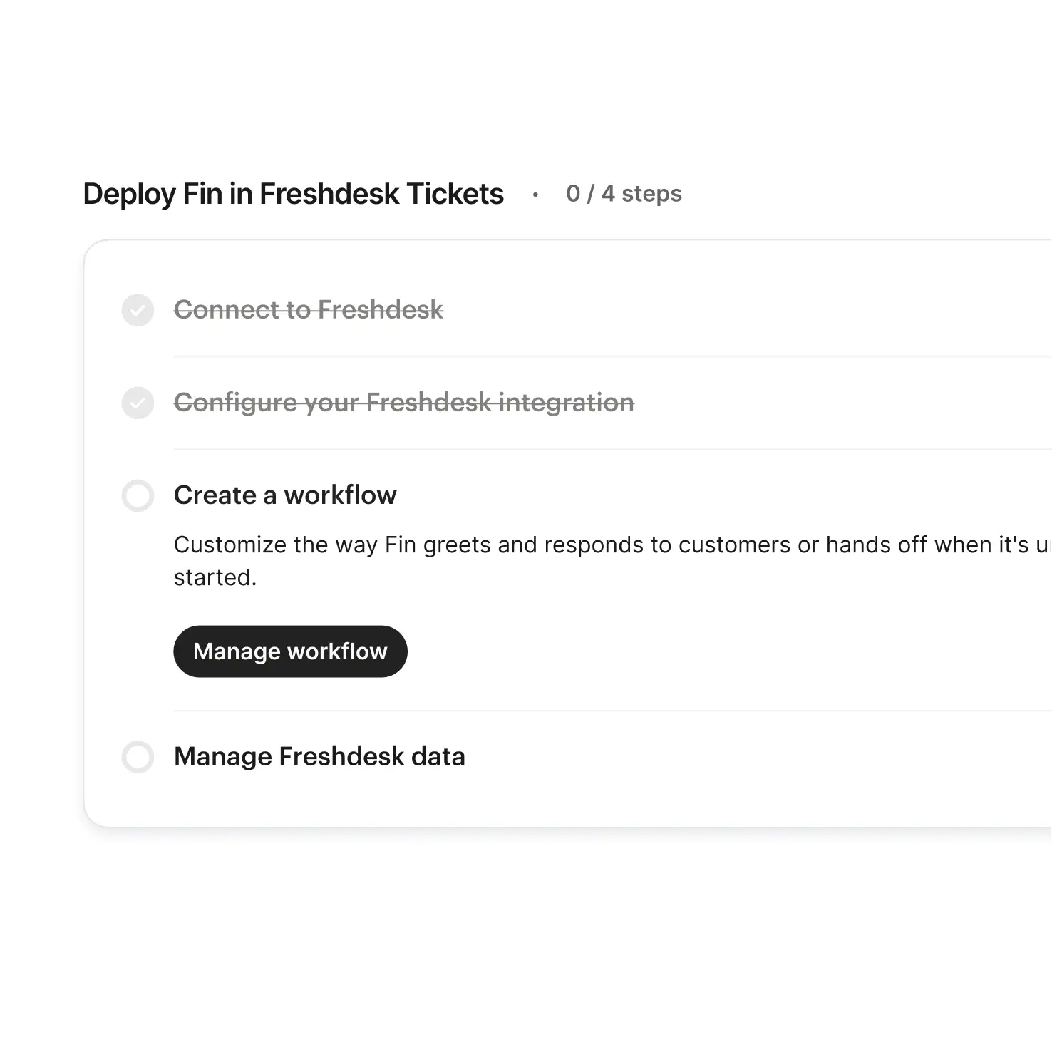 Setup steps visualization