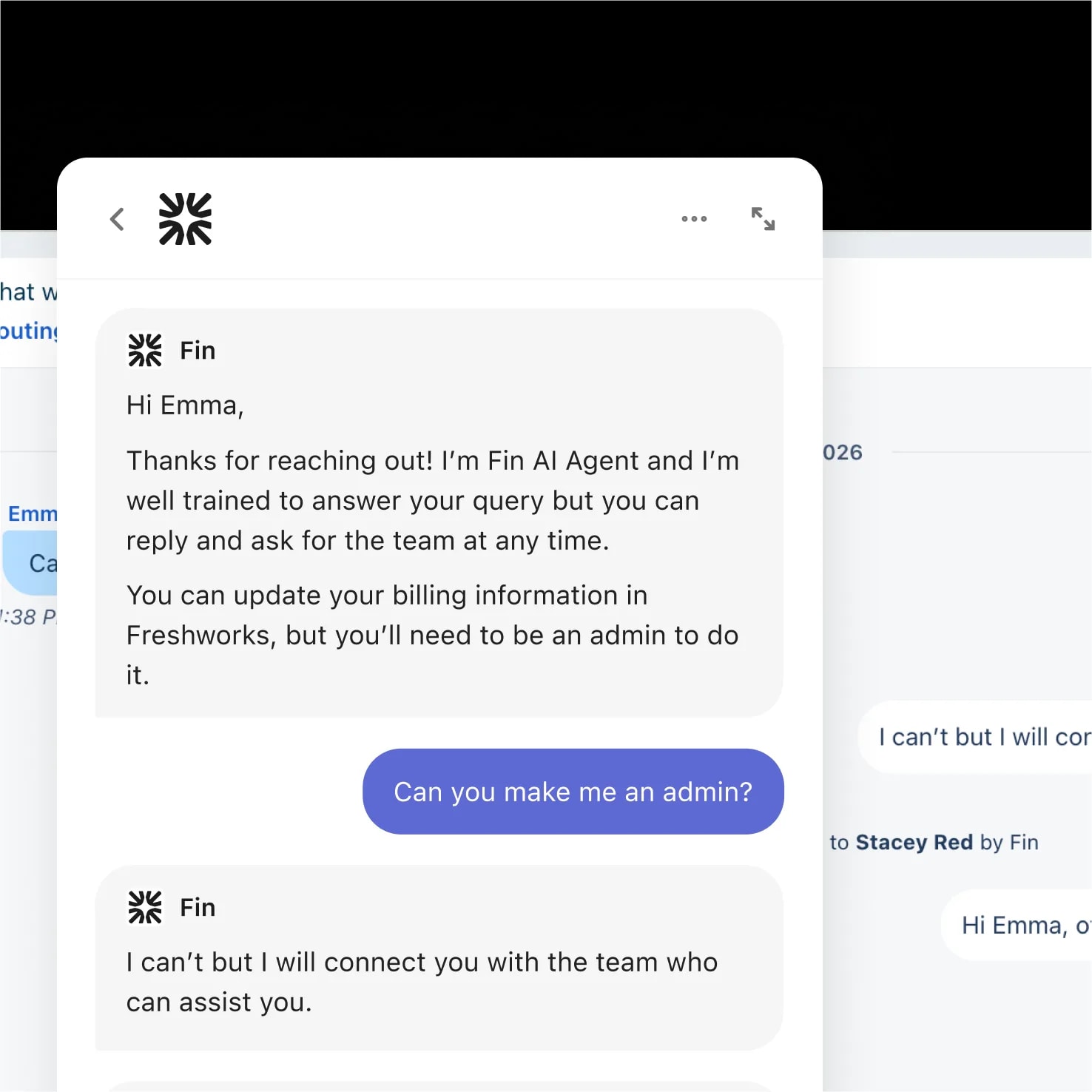 Fin Messenger live chat