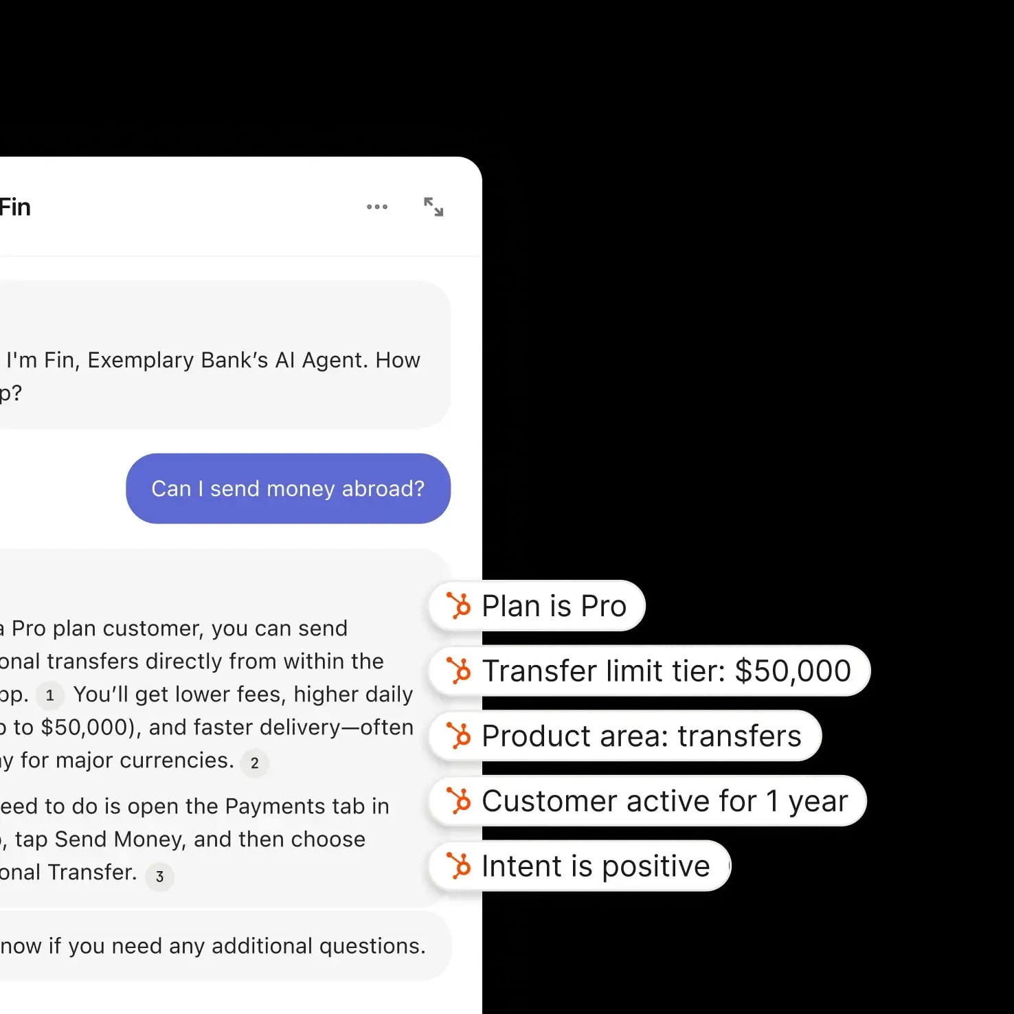 Fin keeping HubSpot data enriched automatically