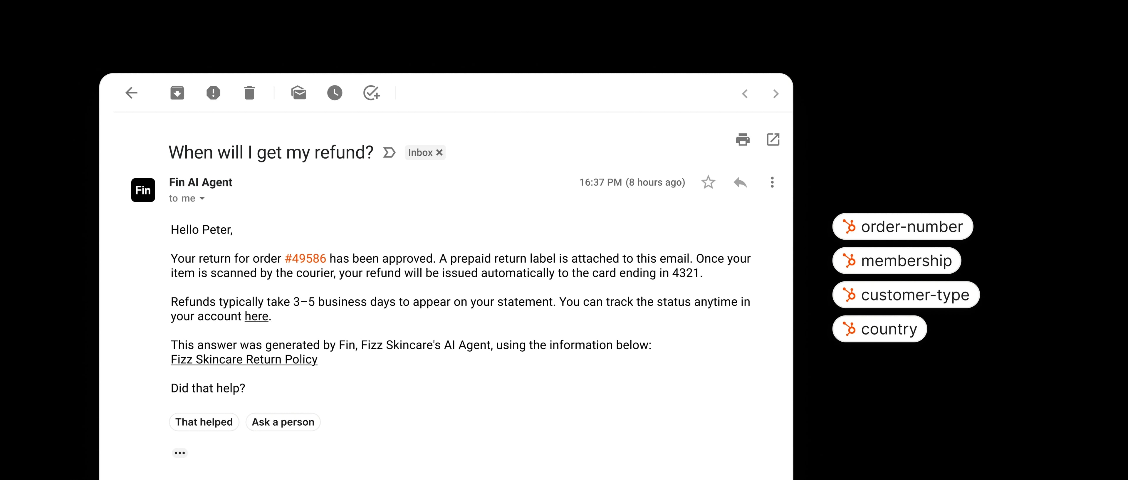 Fin for HubSpot