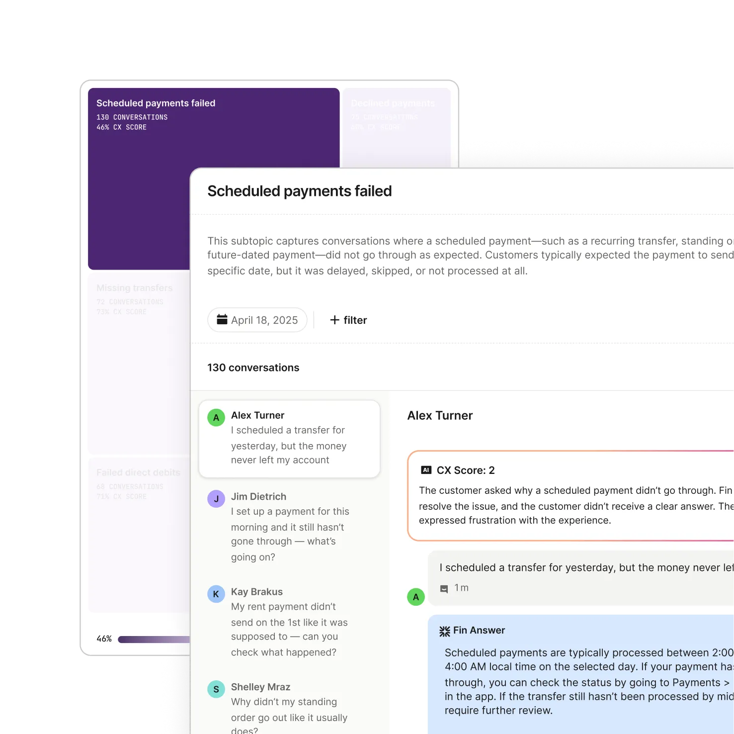 Drill into Topics to understand what went wrong