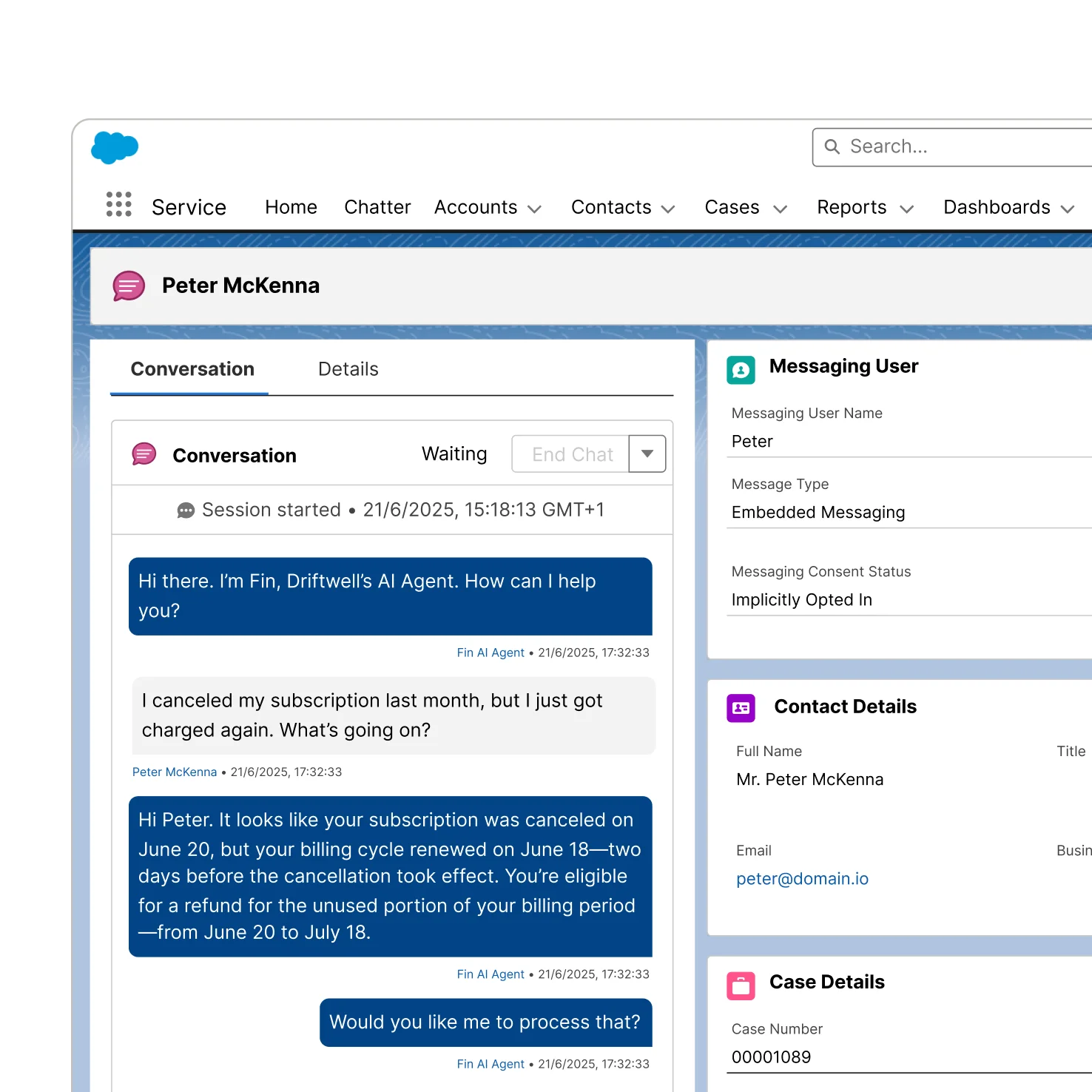 Fin for Salesforce