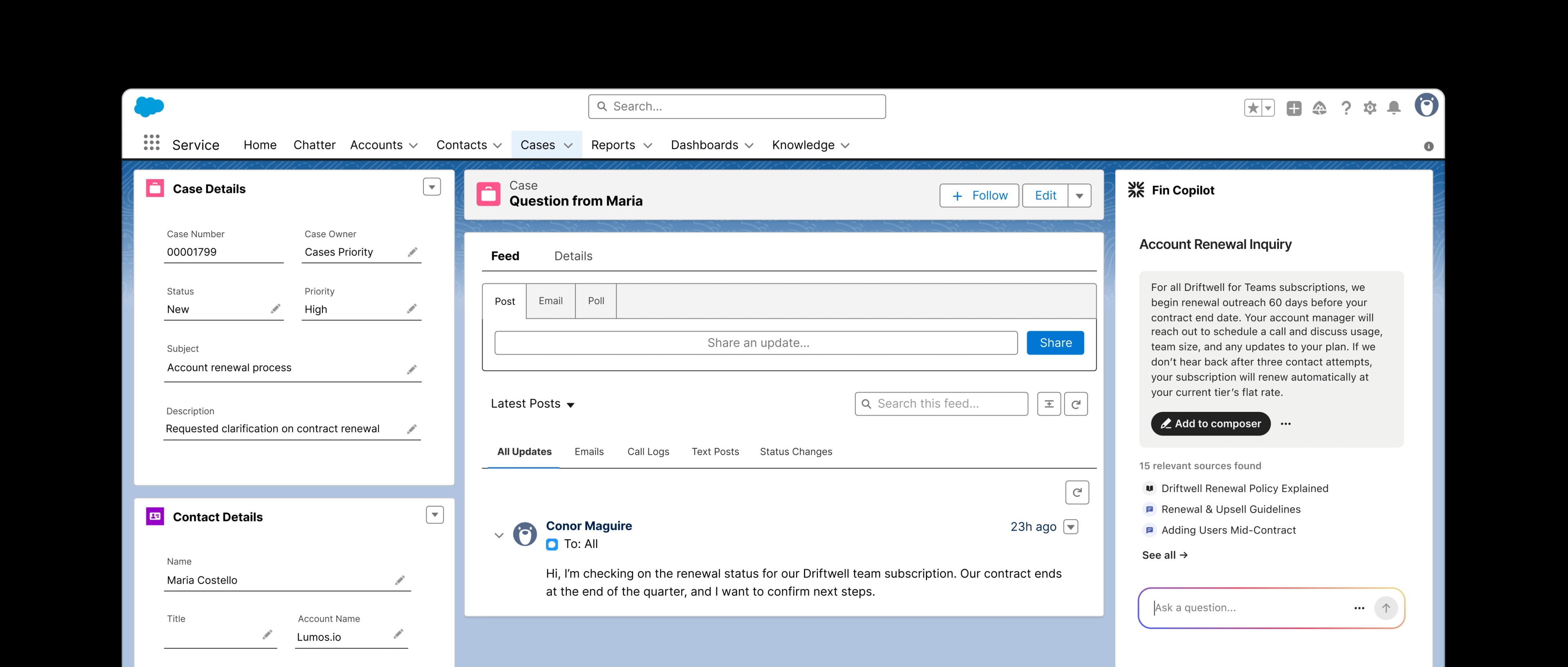Customer experience score