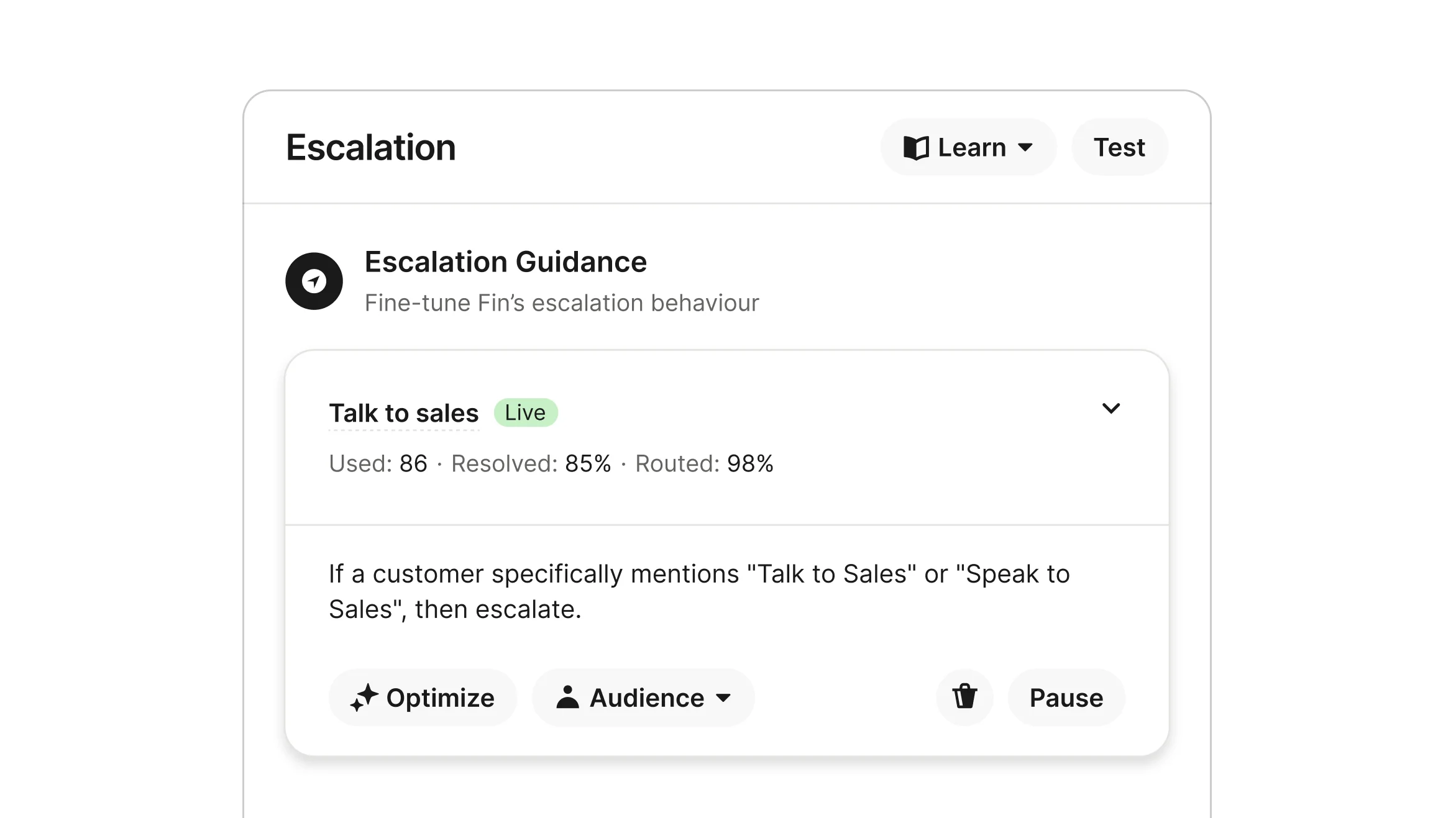 Tell Fin when to escalate