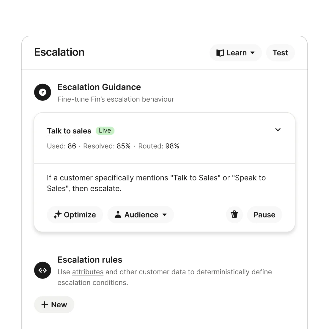 Tell Fin when to escalate