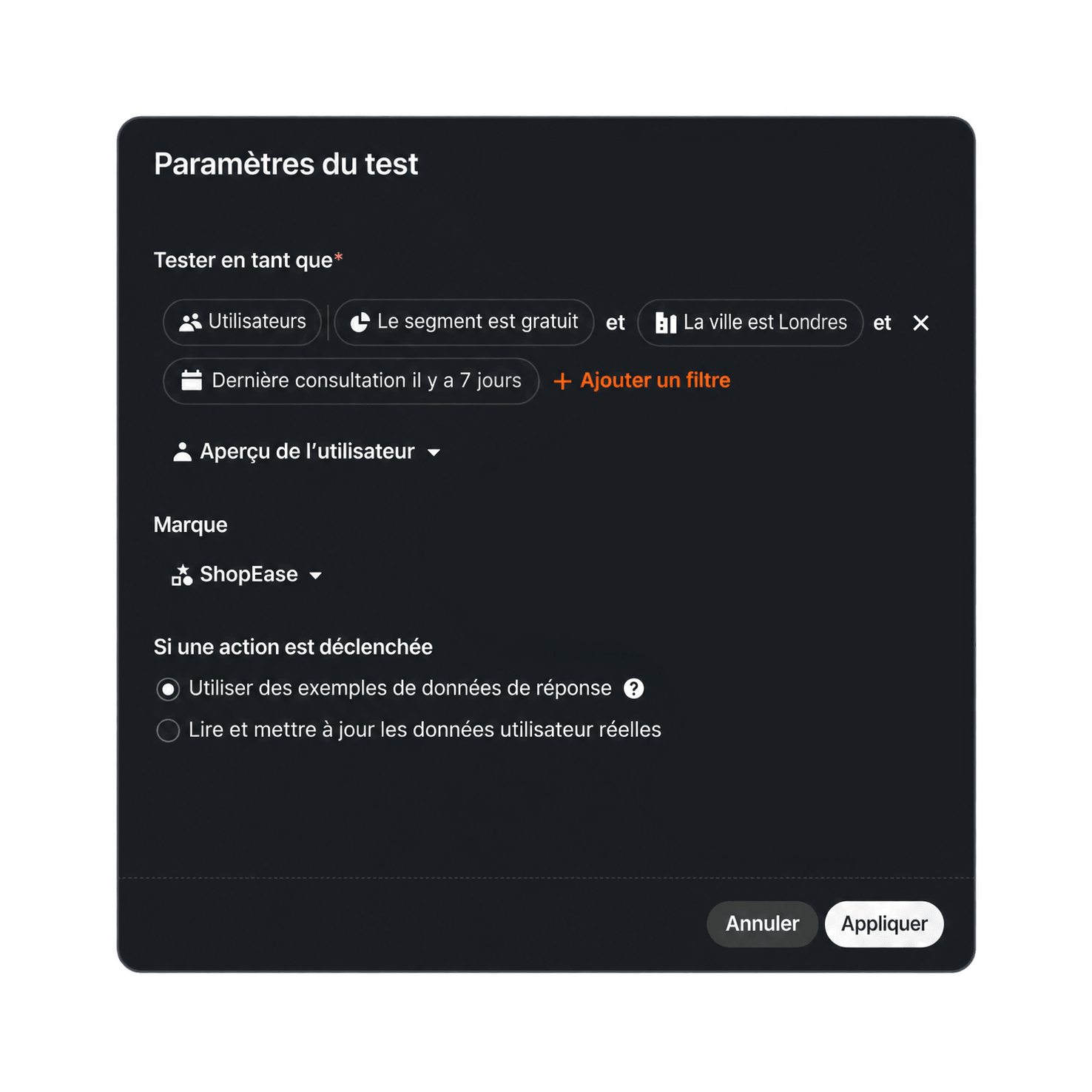 Test d’audience