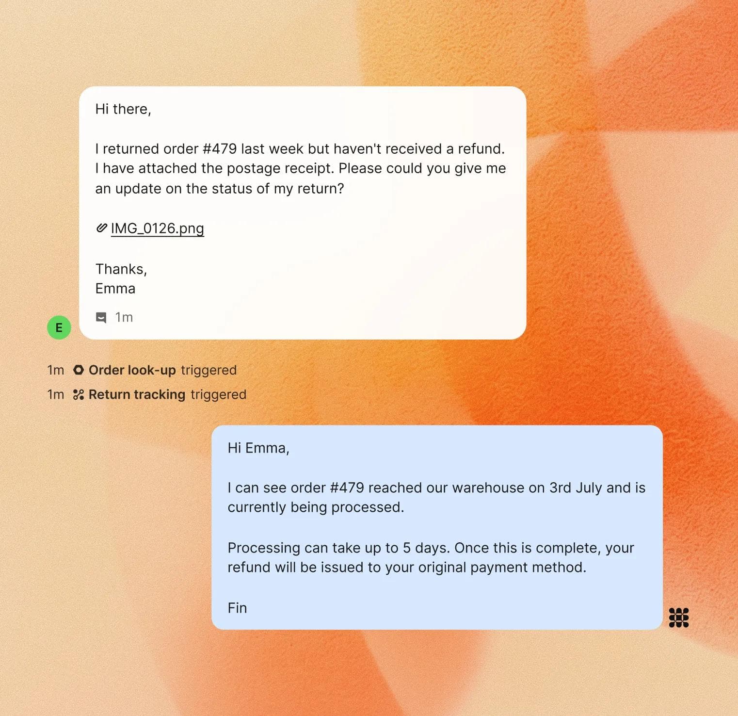 Fin reading a long email thread