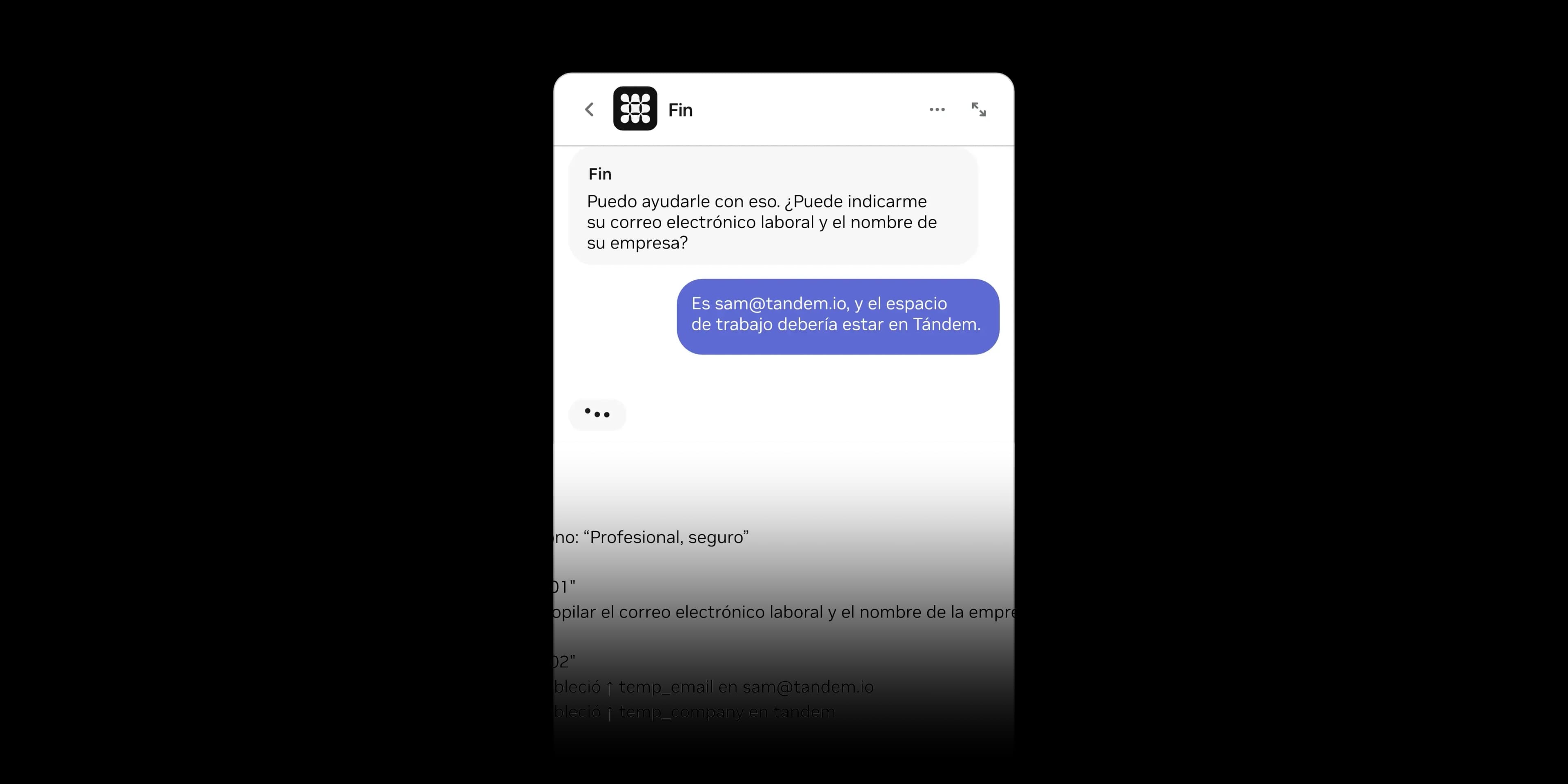 Fin resolviendo una conversación con atención al cliente