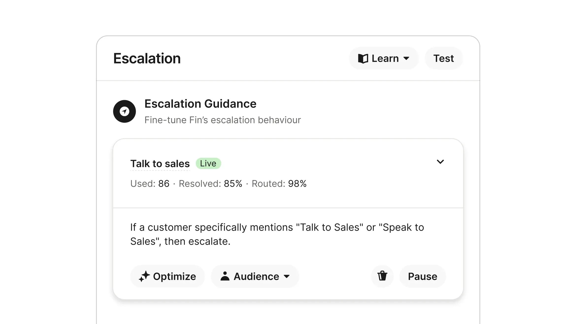 Tell Fin when to escalate