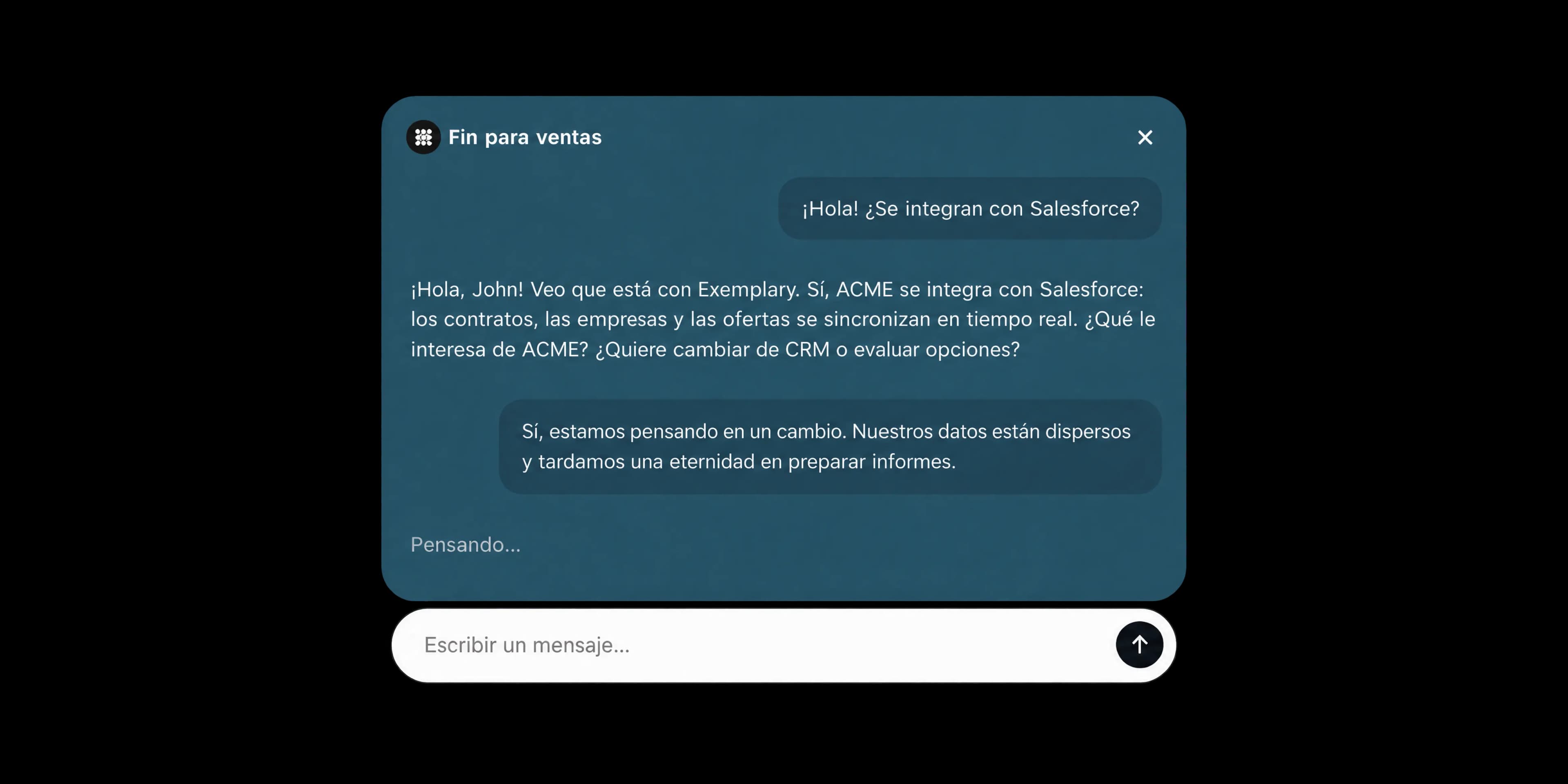 Fin calificando y convirtiendo una solicitud de ventas entrante