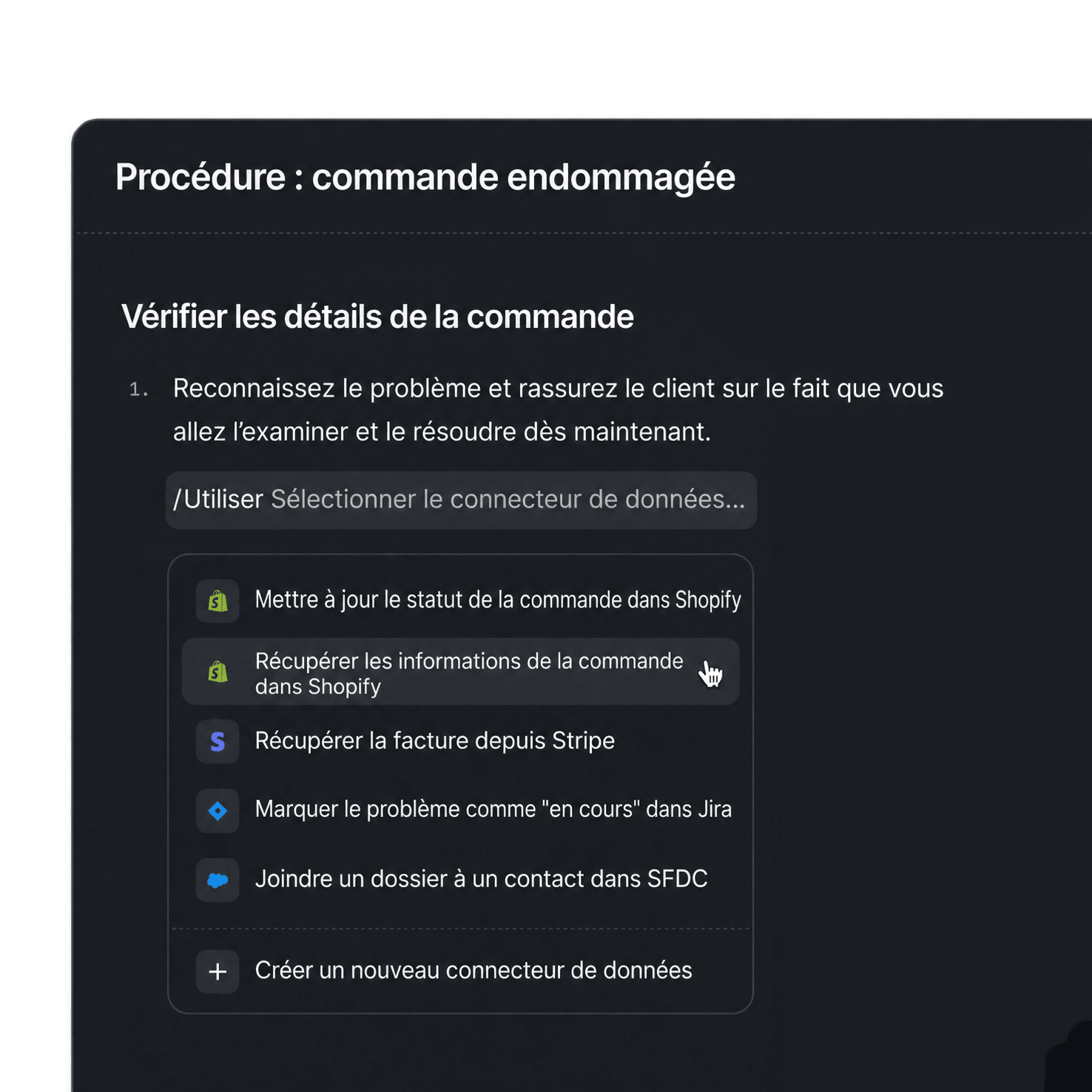 Connecteurs de données