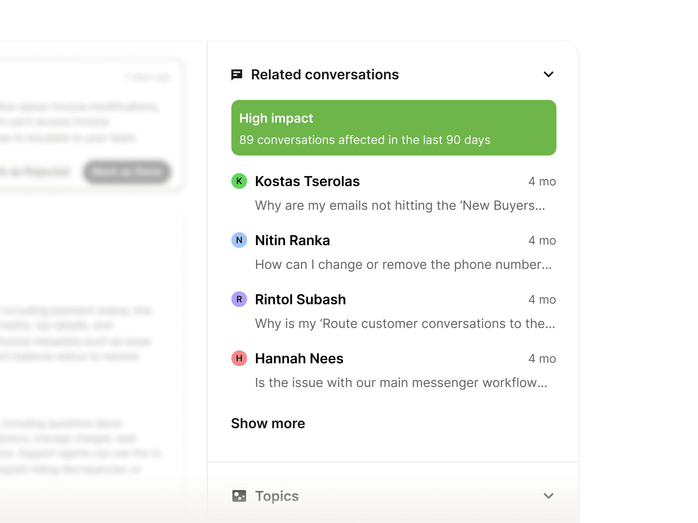 Prioritized recommendations ranked by potential impact