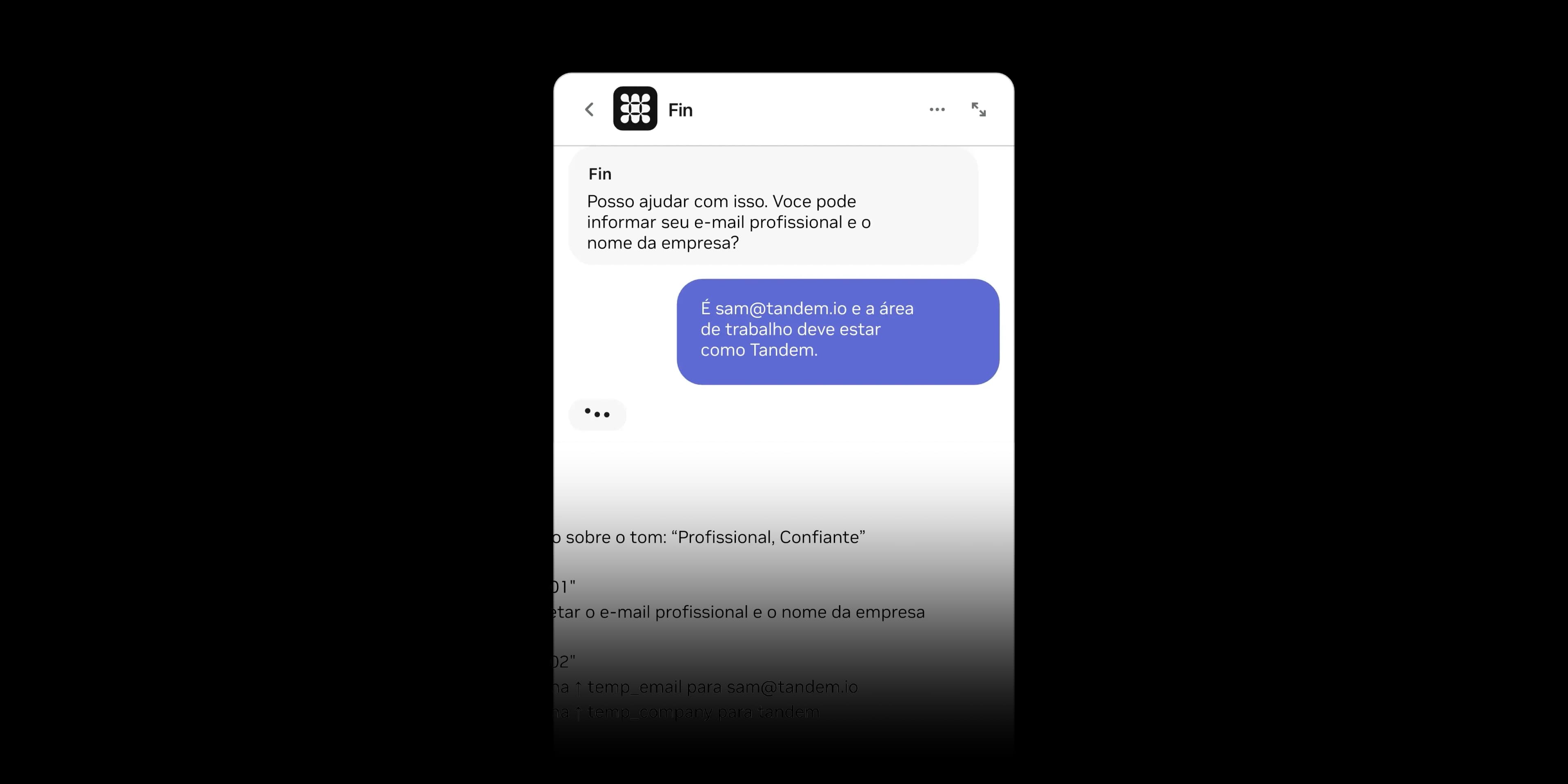 Fin resolvendo uma conversa de atendimento ao cliente