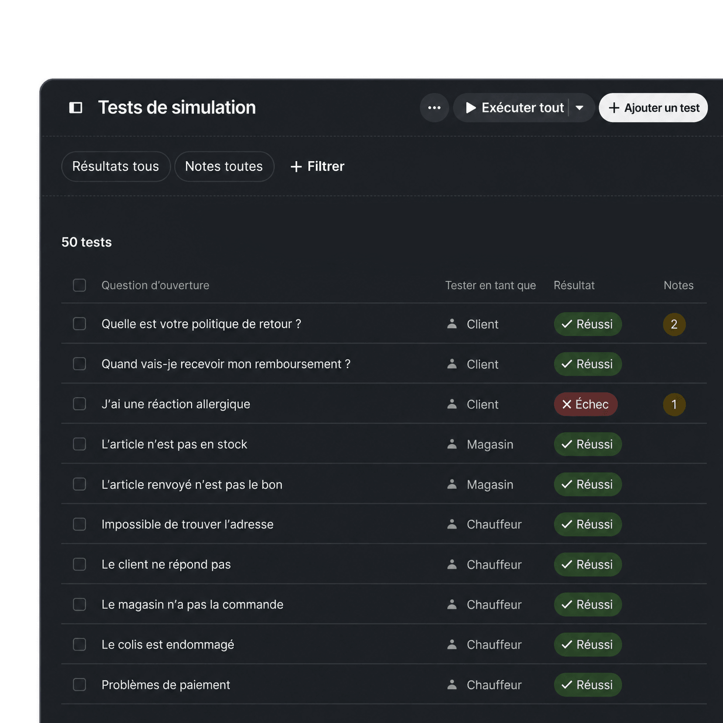 Bibliothèque de simulations