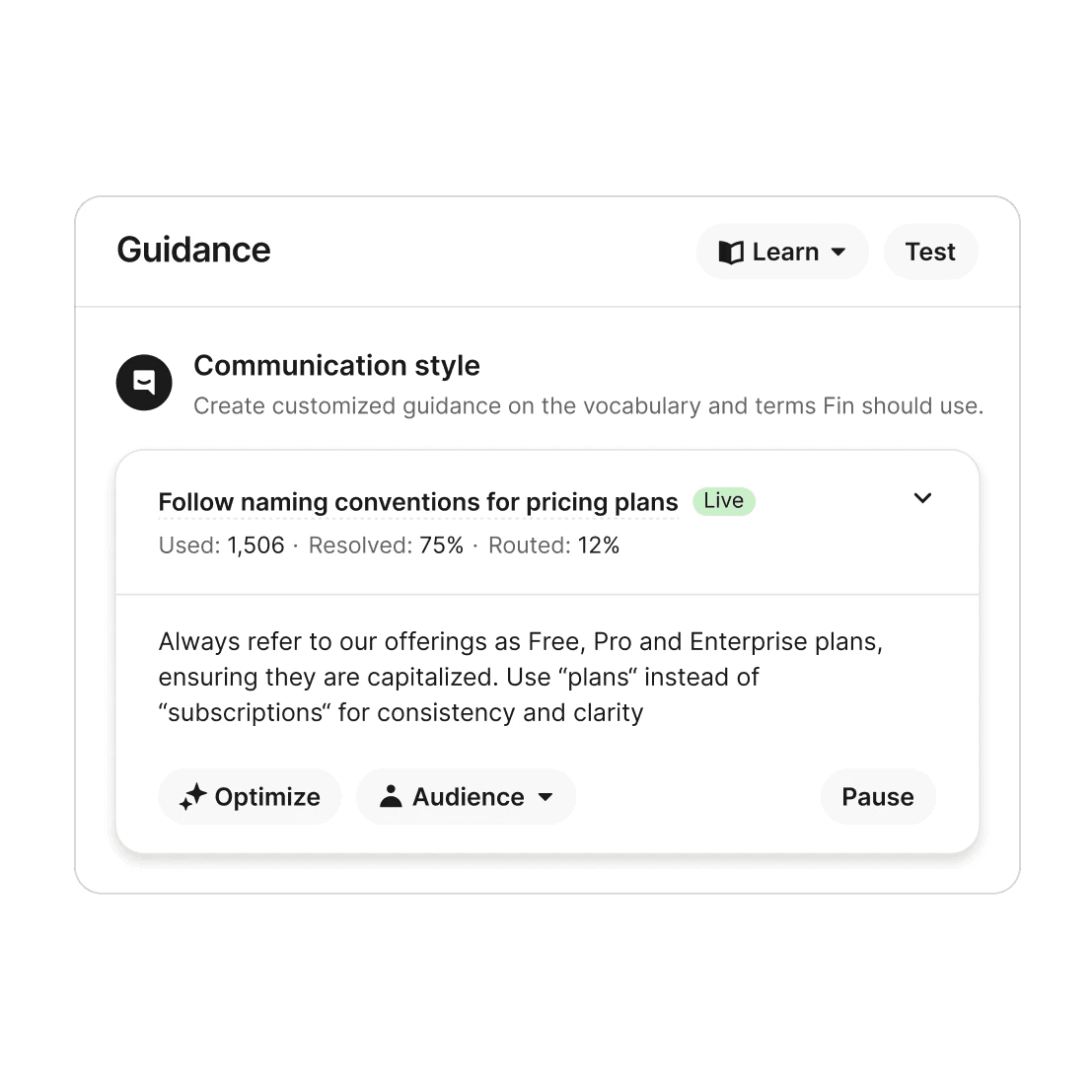 Configure Fin's tone, behavior, and knowledge without needing engineering resources on your own