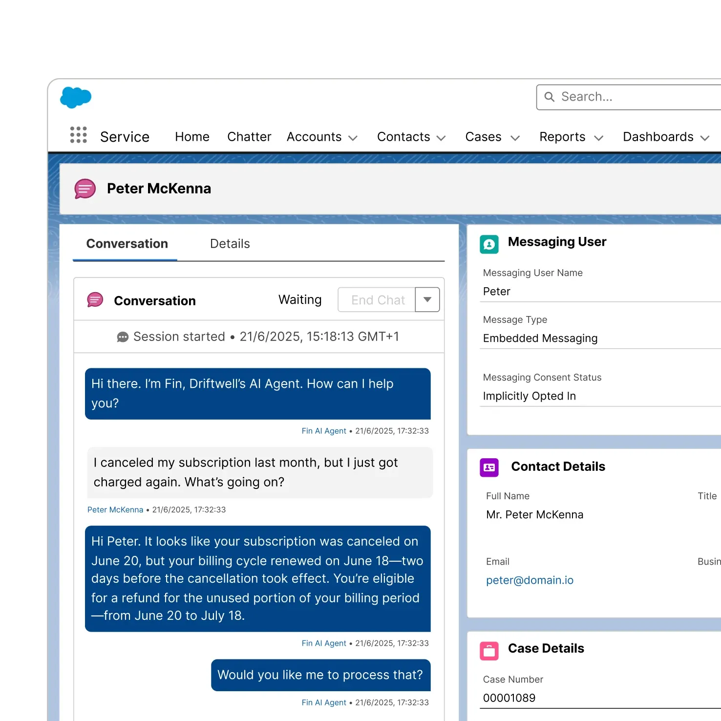 Fin for Salesforce