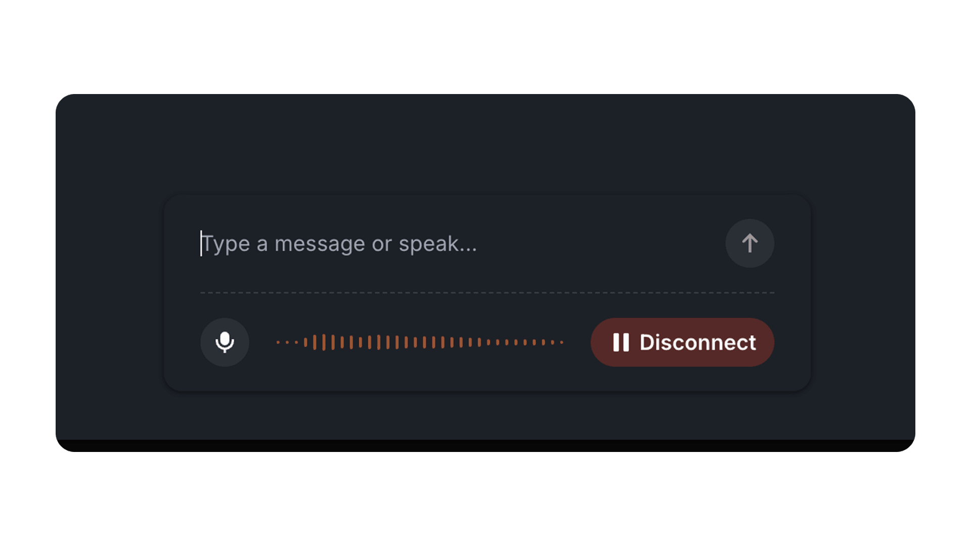 Type a message to Fin in the voice preview