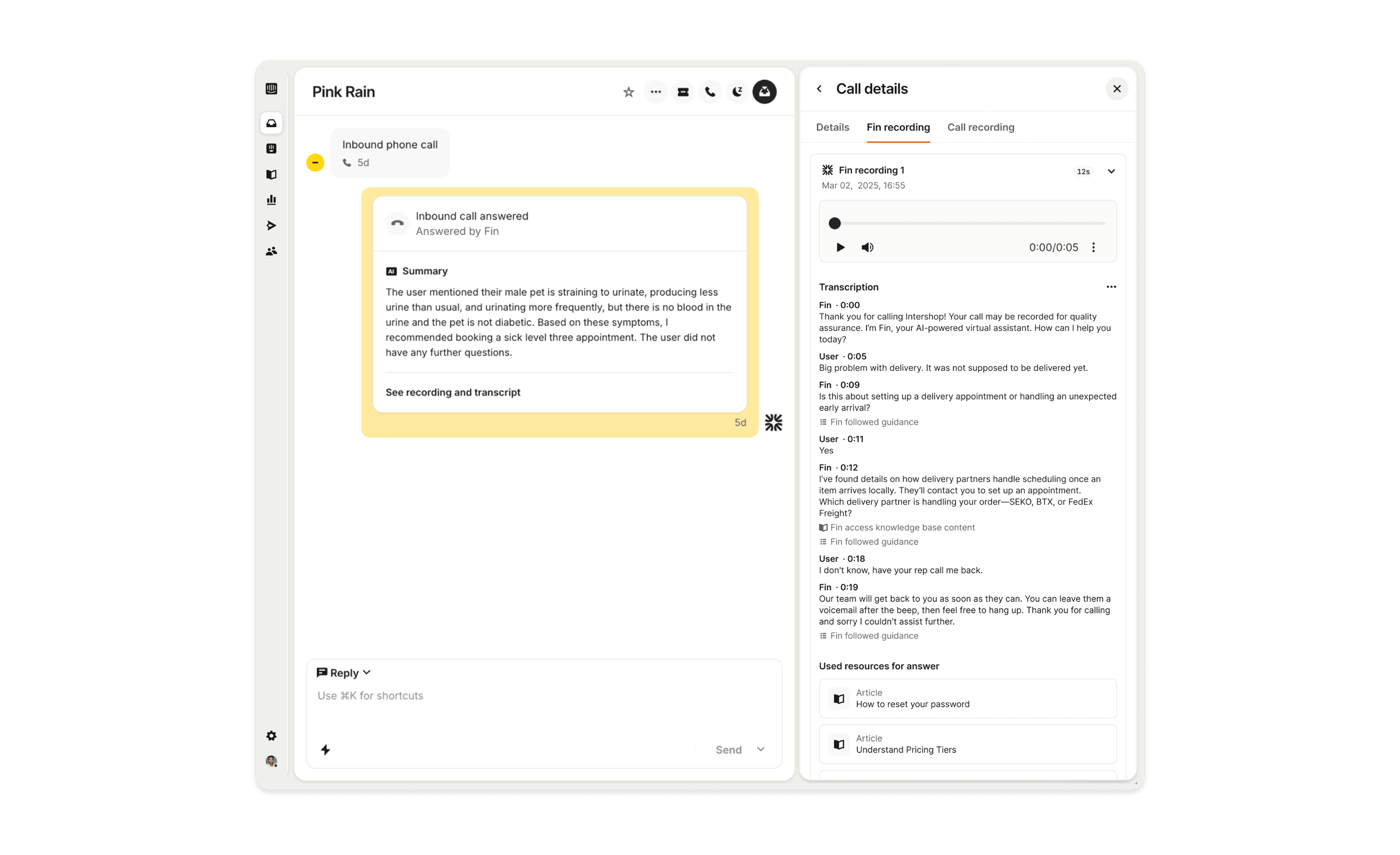 Fin Voice: Knowledge Sources