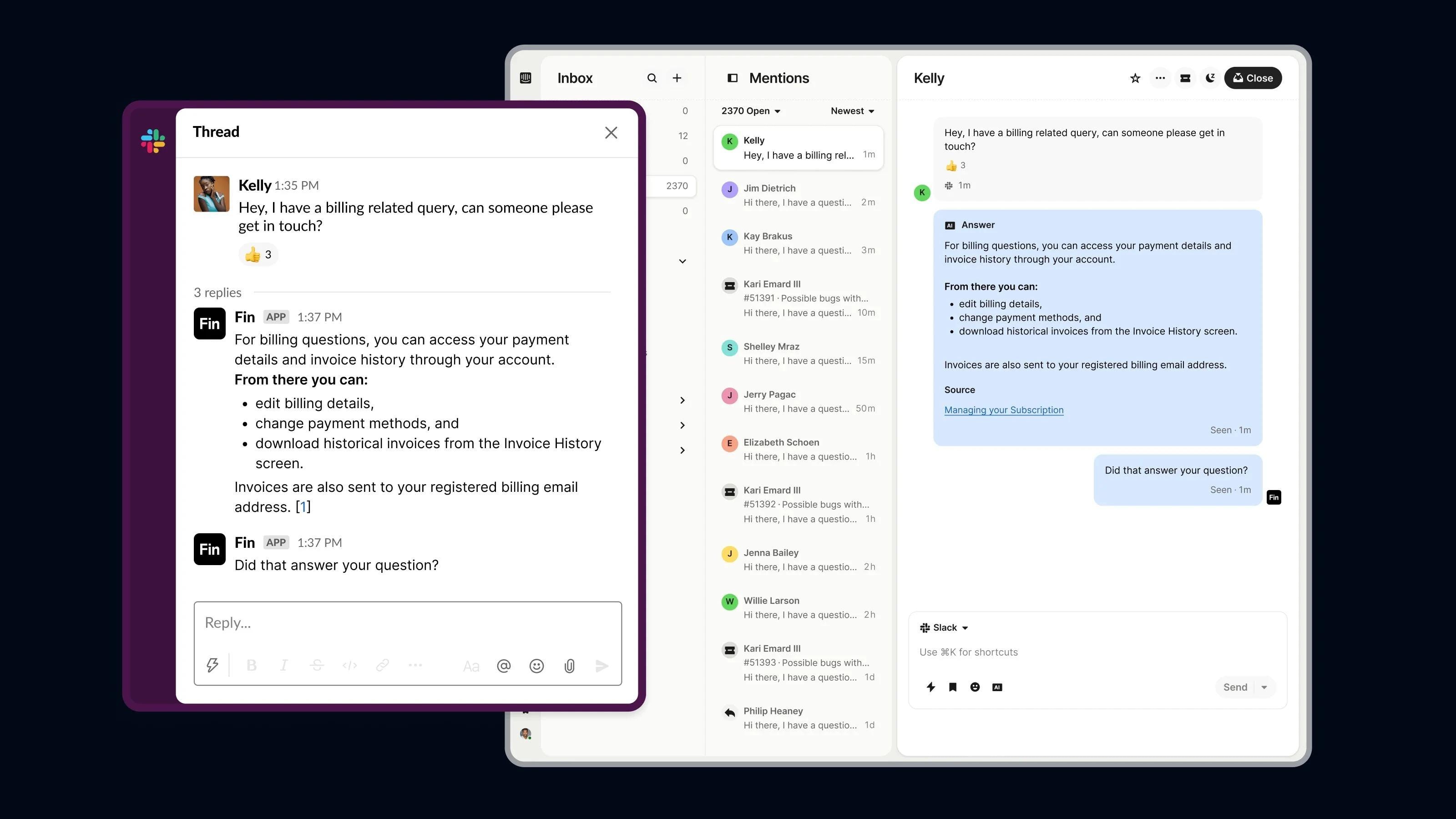 Fin over Slack