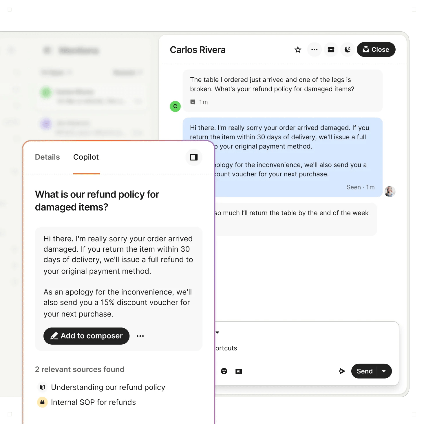 Fully-featured helpdesk